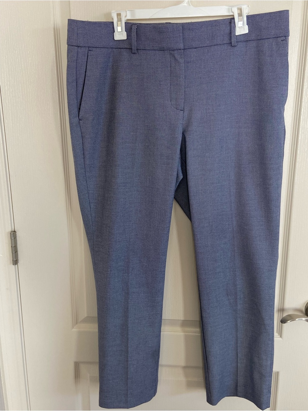 LOFT Marisa Heathered Blue Cropped Dress Pants sz 14 *see photos*
